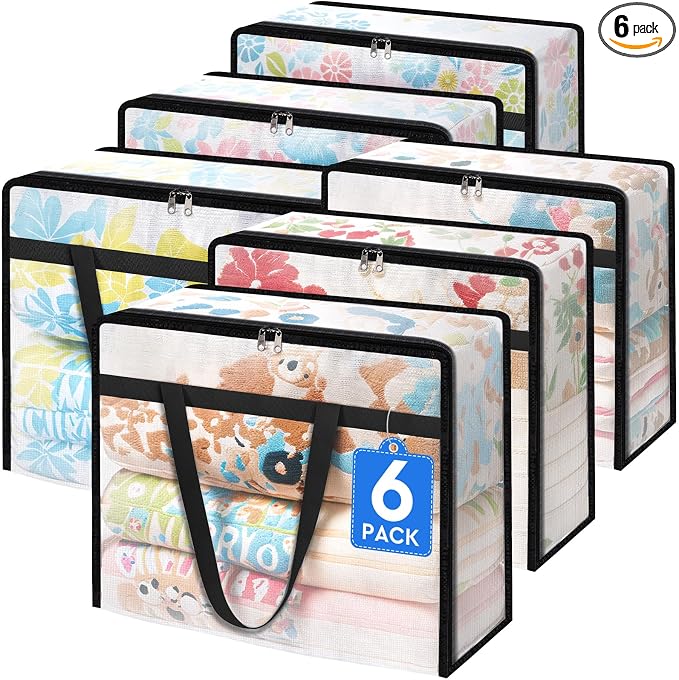 TasticTotes 6 Pack Clear Storage Bags by Unknown