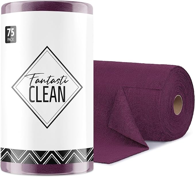 Fantasticlean Microfiber Cleaning Cloth Roll-75 Sheets, Tear-away Microfiber by Fantasticlean