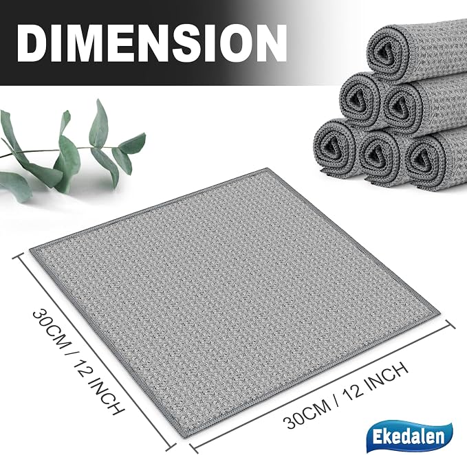 Ekedalen Microfiber Cleaning Cloth Lint Free Glass Polish - Image 2
