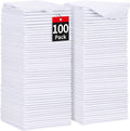 White Microfiber Cleaning Cloths, 100 Pack Shop Towels Rags, Bulk Absorbent by HOMERHYME
