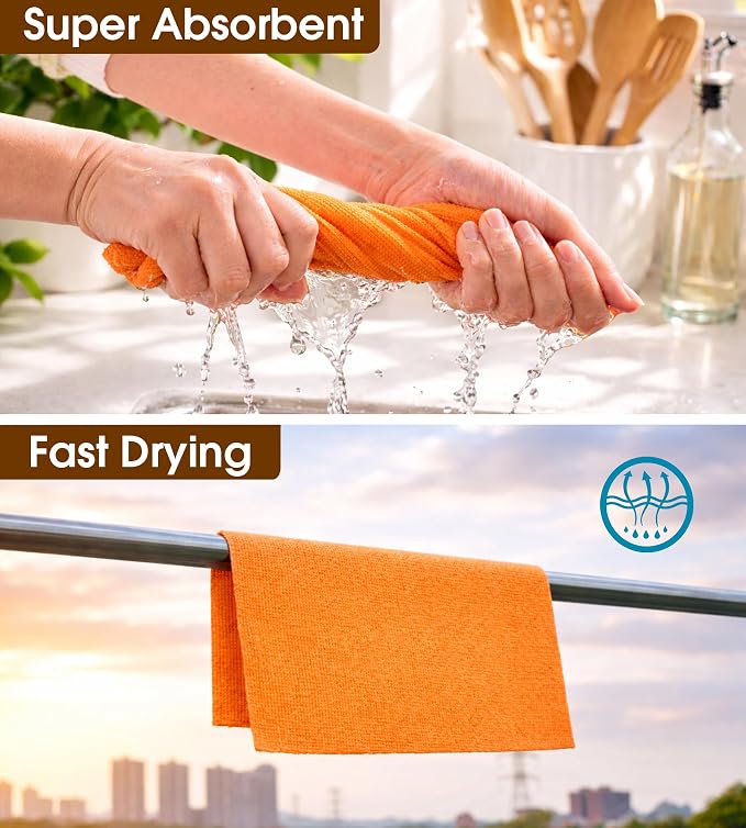 KitchLife Microfiber Cleaning Cloth Roll, 100 Pack - Image 8