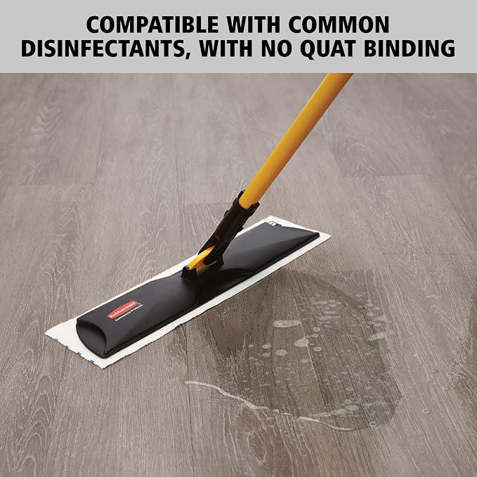 Rubbermaid HYGEN Disposable Microfiber Pad 18 Quick Connect Mop System 50 Count - Image 9