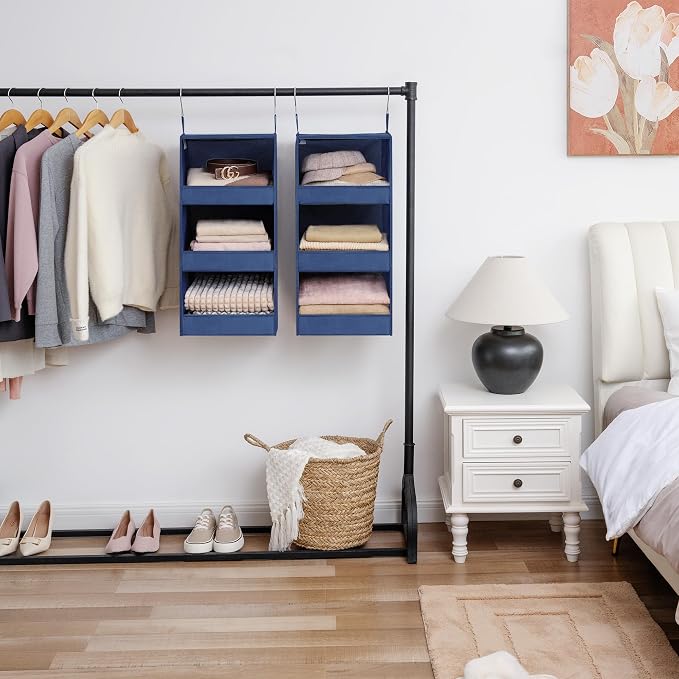 GRANNY SAYS 3-Shelf Hanging Closet Organizer, Foldable Storage, No-Sag Support - Image 2