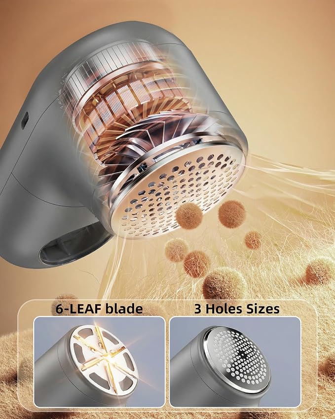 Fabric Shaver Lint Remover for Clothes, Portable Sweater Defuzzer | Rechargeable - Image 4