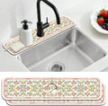 2Pcs Bohemian Floral Kitchen Sink Splash Guard Faucet Mat Vintage Pattern by CONCHLERY%E6%97%97%E8%88%B0%E5%BA%97