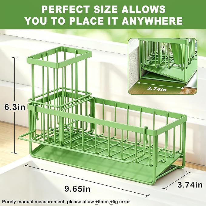 Sponge Holder for Kitchen Sink, Kitchen Sink Caddy, Kitchen Sink Sponge Holder - Image 2