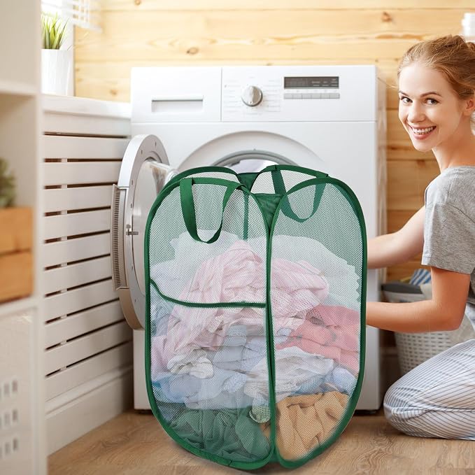 Durable Collapsible Laundry Baskets, Tear-resistant Pop Up Hamper - Image 2