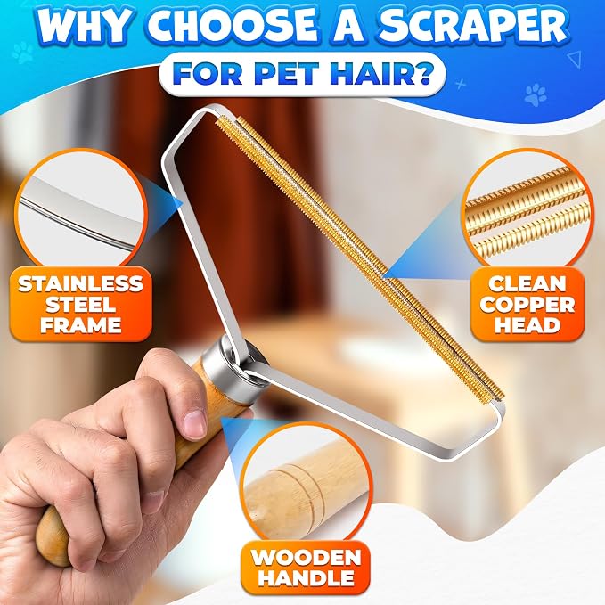 Pet Hair Removers 2 Pack Reusable Metal Lint Remover Tool – Durable Pet Hair - Image 3
