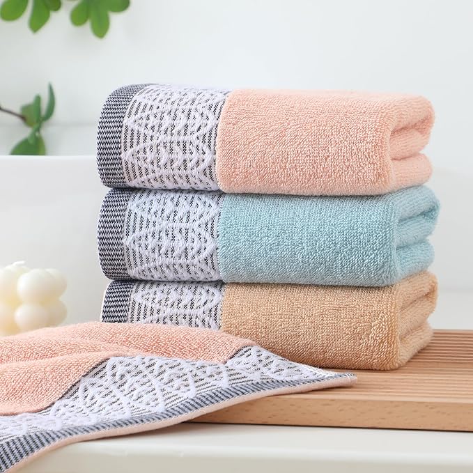2 Pack Decorative Hand Towels, Leaf Design Cotton | Highly Absorbent Towels Set - Image 6