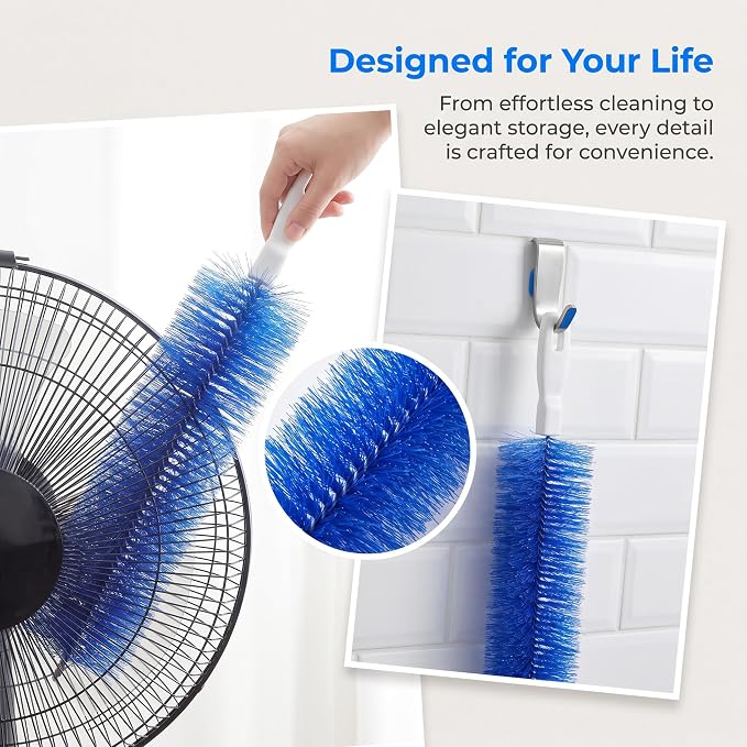 Bendable Microfiber Head, 2026 Fan Cleaner Brush Reusable Dust Remover Washable - Image 5