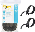 VELCRO Brand ONE-WRAP Cable Ties, 8in x 1/2in, 100 Pack | Thin Pre Cut Cable by VELCROBrand