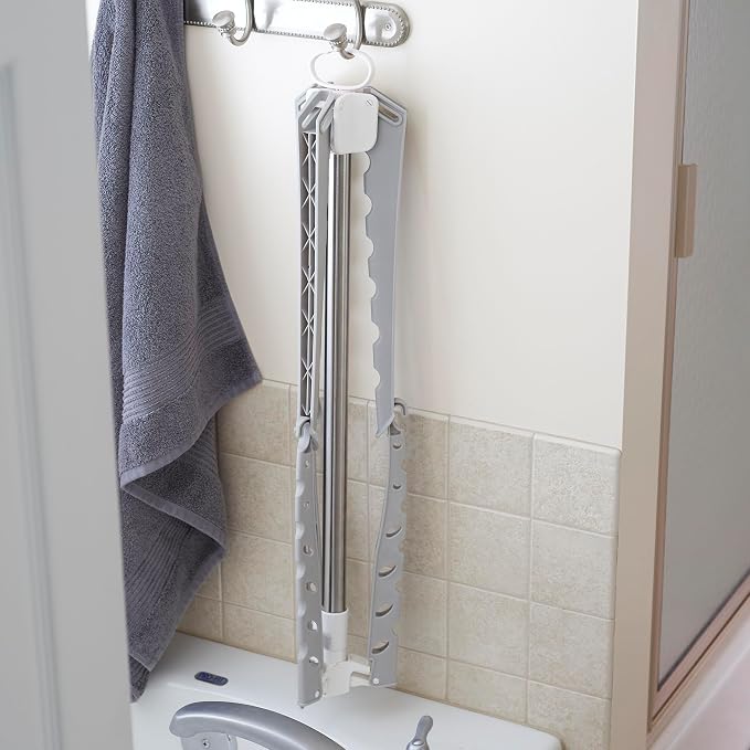 Household Essentials Grey 5006-1 Simple Indoor Tripod Clothes Drying Rack - Image 2