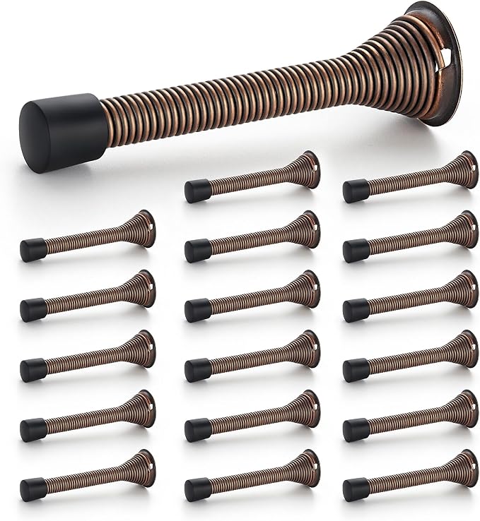 Ravinte Door Stoppers, 18 Pack Oil Rubbed Bronze Spring Door Stops | Stoppers by Ravinte