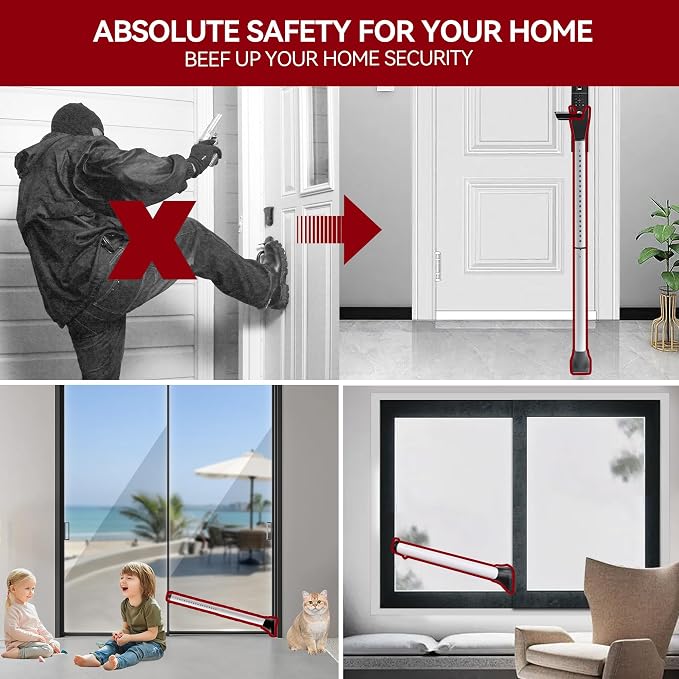 AceMining 2 Pack Door Security Bar, Patio Door Lock, 20-50 in | Sliding Glass - Image 7