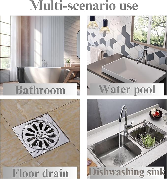 20 Pcs Disposable Shower Drain Hair Catcher Mesh Stickers | Bathroom Drain Trap - Image 4