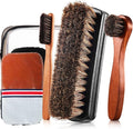 6 Pcs Horsehair Shine Shoes Brush Kit Polish Dauber Applicators Cleaning by ZJoey