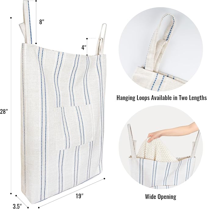 AELS Farmhouse Hanging Laundry Hamper - Image 4
