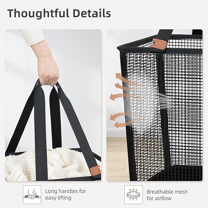 STORAGE MANIAC Collapsible Laundry Basket, 16.9 Gal. Large Pop-up Laundry Hamper - Image 6