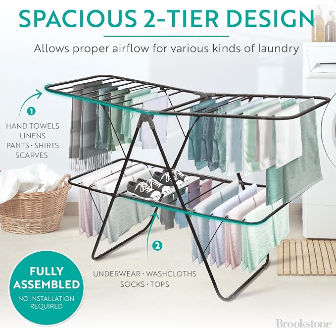 Brookstone 2 Tier Folding Rack - Image 6
