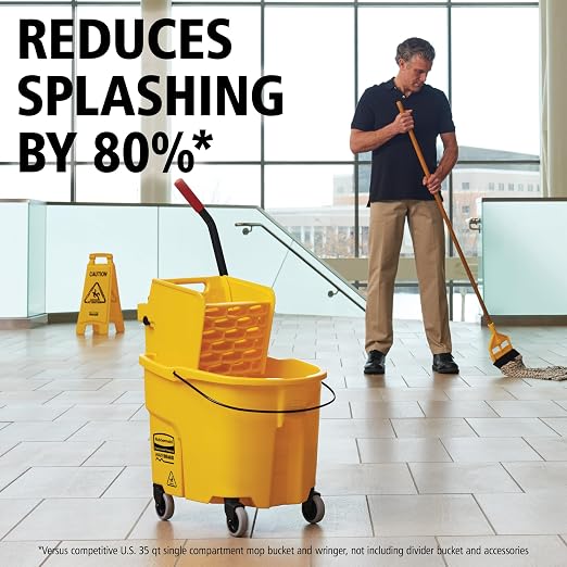 Rubbermaid Commercial Products WaveBrake 26 Qt. Side-Press Mop Bucket and - Image 5