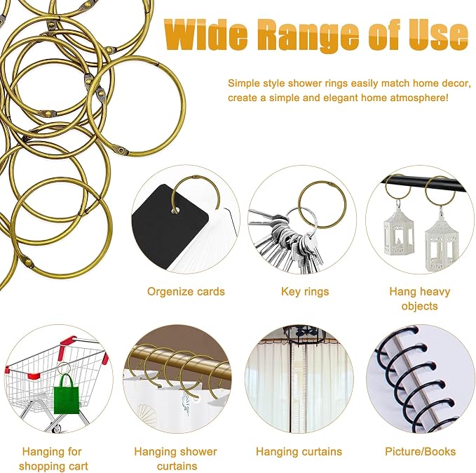 Shower Curtain Hooks Rings, Glide Smoothly Round Shower Rings - Image 5