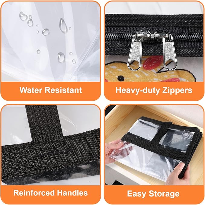 SpaceTrove Clear Storage Bags, foldable waterproof moving bags store comforters - Image 5