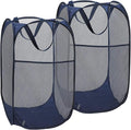 2 Pack Pop Up Laundry Hampers, Collapsible Mesh Laundry Basket, Foldable by Buenod