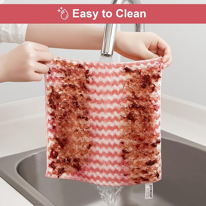 JOYMOOP 108 Packs Microfiber Cleaning Cloths, Lint-Free Cleaning Rags, Super - Image 6