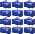 12 Pack Moving Bags with Full-Open Side Zipper, Extra Large 93L Heavy Duty by RMOHRO