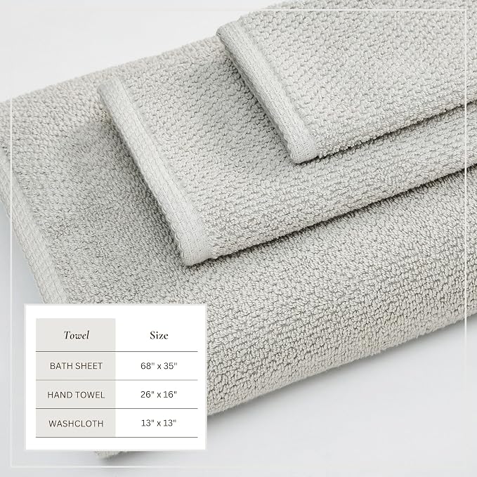 Great Bay Home 100% Cotton 6 Piece Bath Sheet Set - Image 4