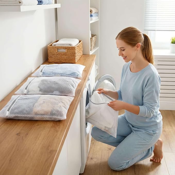 4Pcs Laundry Bags Mesh Wash Bags12x16 Inches | 4Medium - Image 2