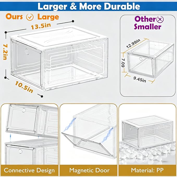 Sturdy Clear Shoe Organizer - Image 7