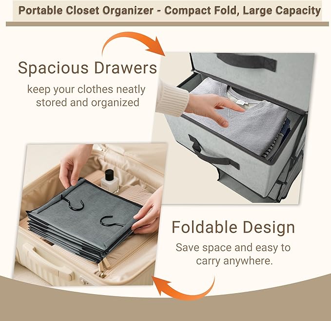 2-in-1 Durable 6-Tier Hanging Closet Organizer - Image 7
