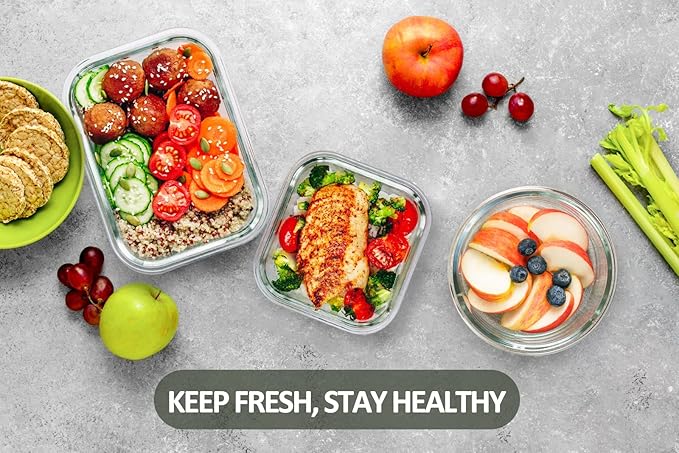 M MCIRCO 24 Piece Glass Food Storage Containers - Image 6