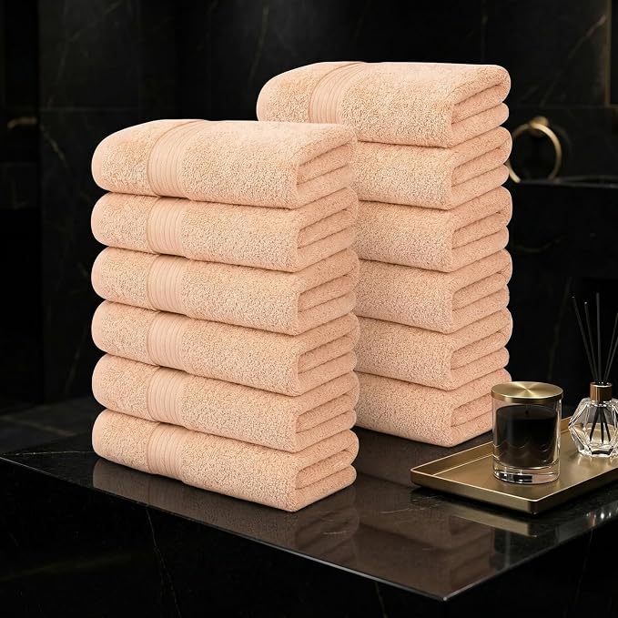 Ample Decor 100% Cotton Hand Towels 18x28 Inches, 600 GSM, Soft & Absorbent - Image 2