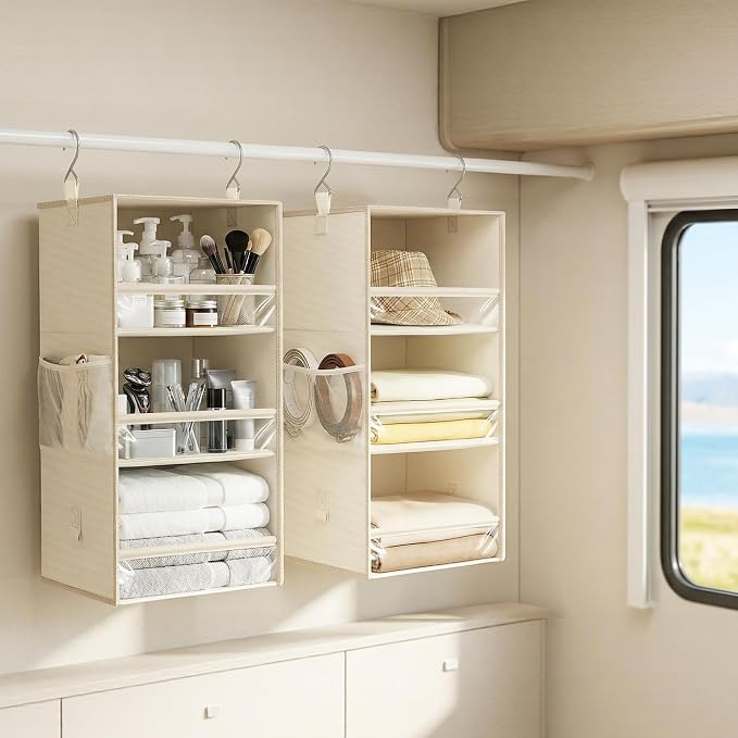 STORAGE MANIAC 6-Shelf Hanging Closet Organizer and Storage, 2 Separable - Image 8