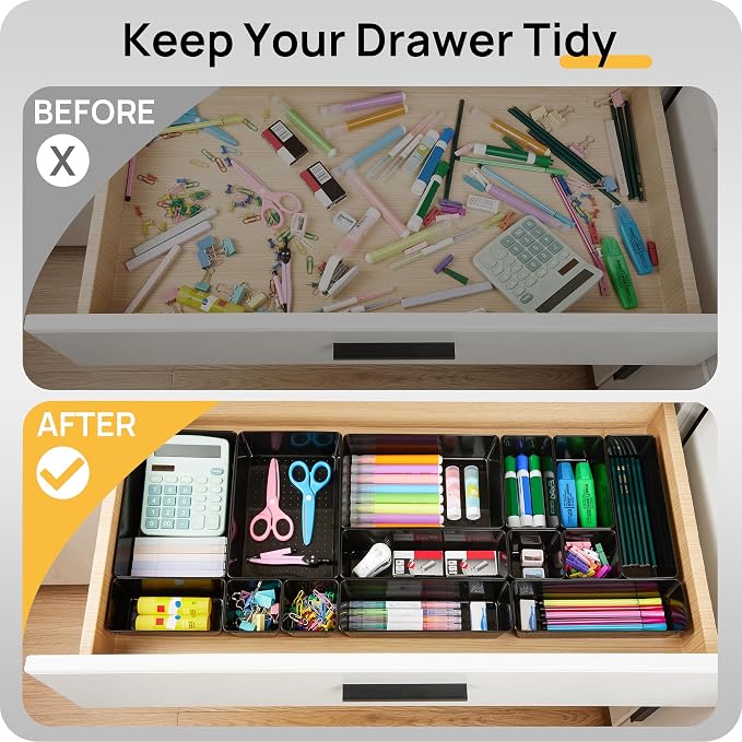Vtopmart 25 Pack Plastic Drawer Organizers - Image 2