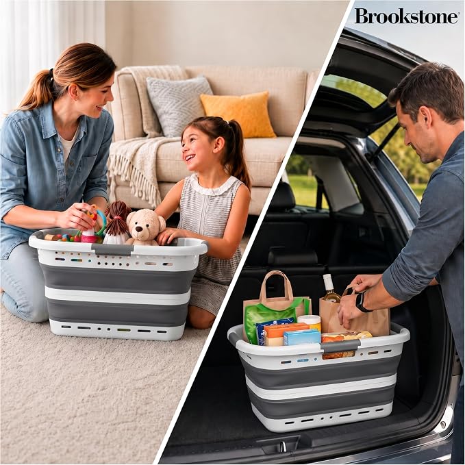 Brookstone 11 Gal Collapsible Laundry Basket - Image 5