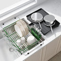 JASIWAY Green Dish Drying Rack in Sink by JASIWAY