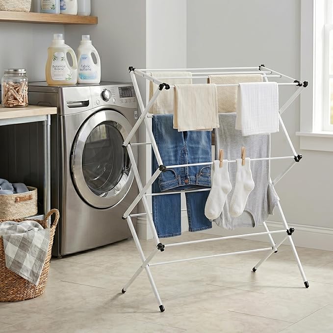 Honey-Can-Do 3-Tier Oversized Clothes Drying Rack, No Assembly | Oversized 31" - Image 2