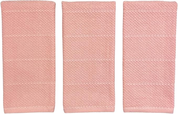 Light Pink Kitchen Hand Dish Towels, 100% Cotton - Image 6