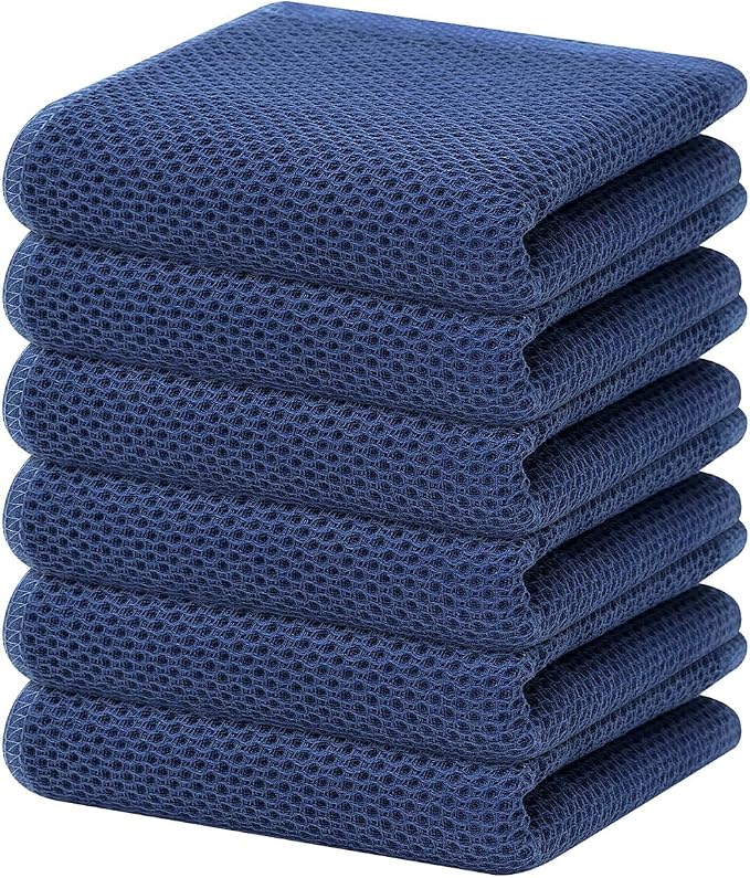 Homaxy 100% Cotton Waffle Weave Kitchen Dish Towels 6-Pack, Ultra Soft by Homaxy
