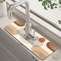 Abstract Minimalistic Geometric Sink Faucet Absorbing Mat Sink Splash Guard by Unknown