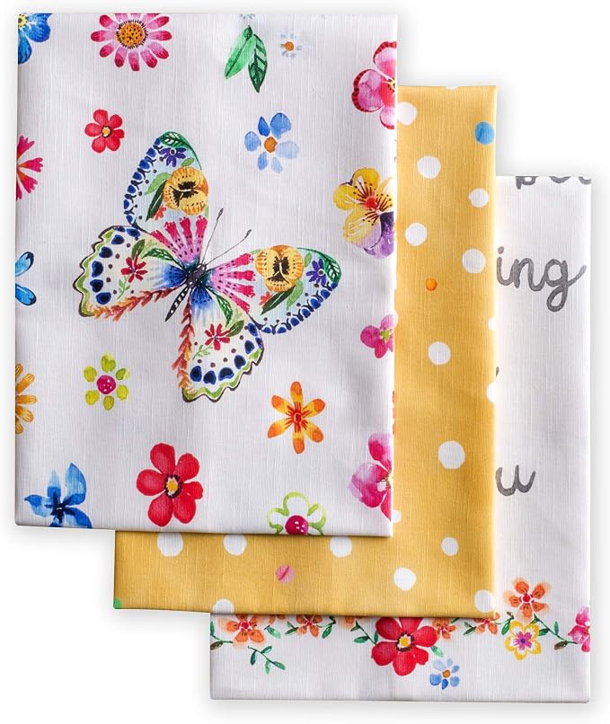 Maison d' Hermine Kitchen Towels Set of 3 Reusable 100% Cotton 27.50" x 20" by MaisondHermine