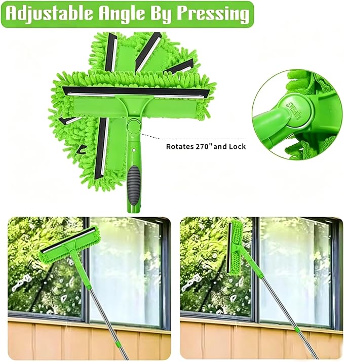 2-in-1 Window Cleaner Tool, Scrubber - Image 5