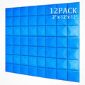 Acoustic Foam Panels 12 Pack 2" x 12"x 12" High Density Soundproofing for Wall Saiqiang Mushroom Sound Proof Foam Panels Noise Absorbing Blocker and Sound-Damping Studio Office Gaming Room (Blue)
