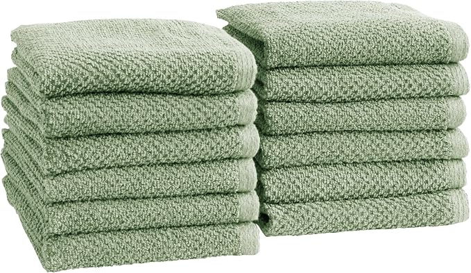 Great Bay Home 100% Cotton 12-Pack 13x13 Wash Cloth by GreatBayHome
