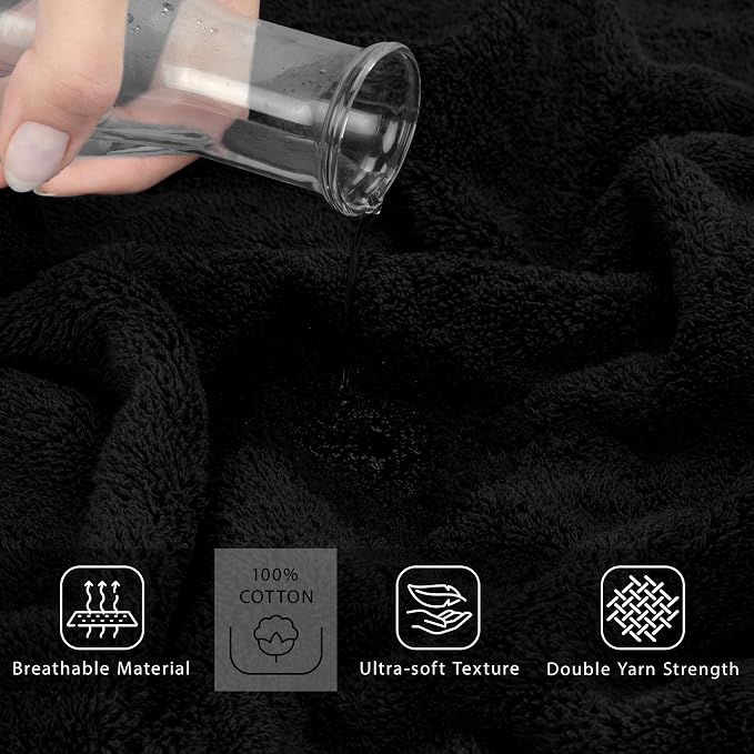 Cotton Paradise 100% Cotton Turkish Towel Set, Soft Absorbent Quick Dry - Image 4