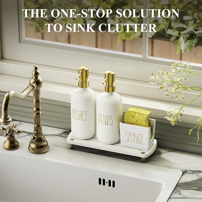 Cisily Kitchen Soap Dispenser Set Comes - Image 4