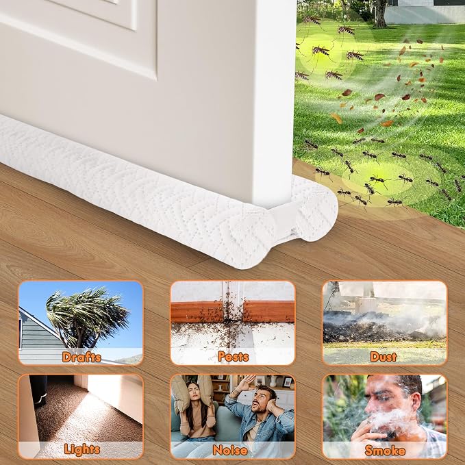 Premium Velvet Under Door Draft Stopper, Door Draft Stoppers - Image 2